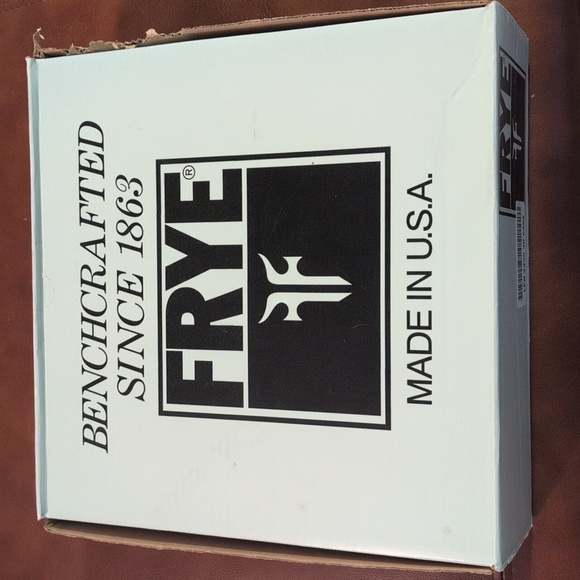 Frye Mens Harness Distressed Dark Brown Leather Boots - Picture 10 of 10